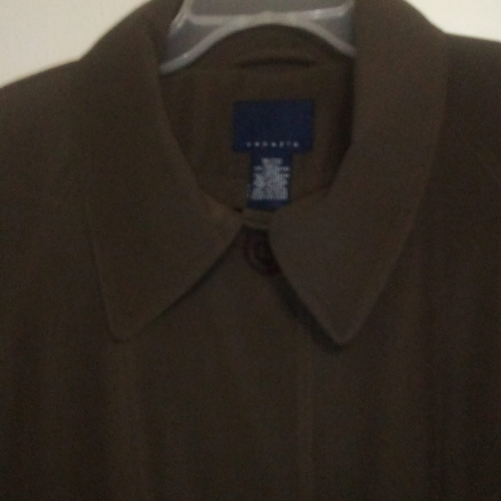 Brown trench coat